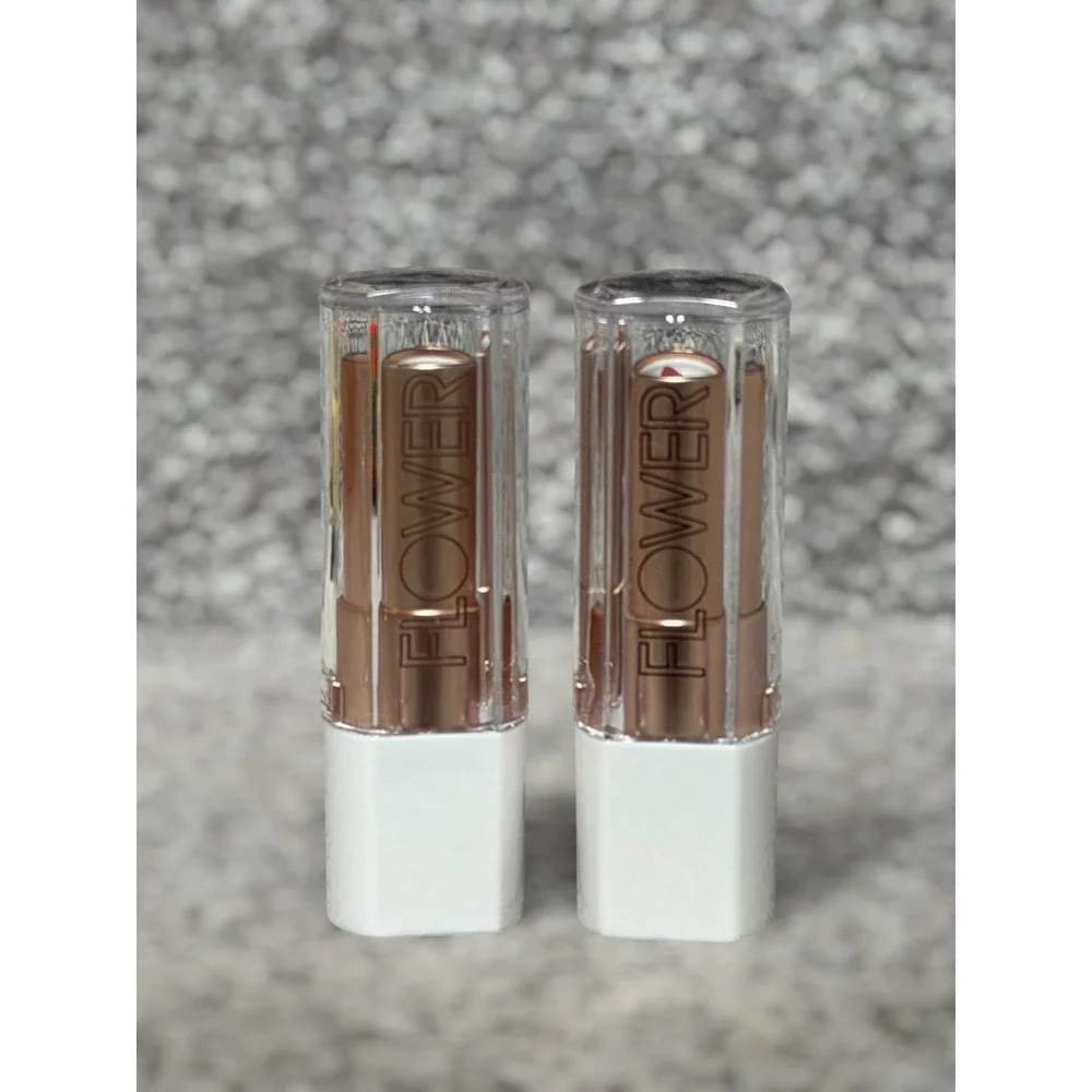 NEW Discontinued Flower Beauty Petal Pout Lot of 2 Pink Dusk Cream Lipstick - Picture 1 of 8